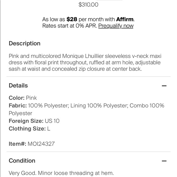 Sleeveless Full Length Floral Monique Lhuillier - Picture 4 of 8